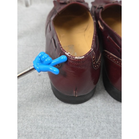 SALVATORE FERRAGAMO Wingtip Lucas Kiltie Tassel Loafer Dress Shoe Burgundy 10.5